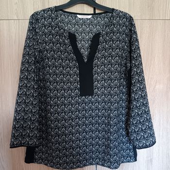 👕 Blouse col tunisien Camaïeu à motif taille 38 👕