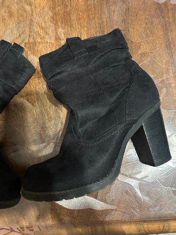 Bottine noir effet velours