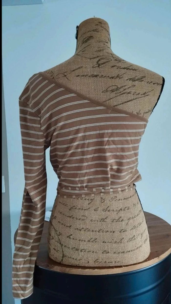 Tee  shirt  une  manche longue beige  marron taille  xl  Ardene - photo numéro 6