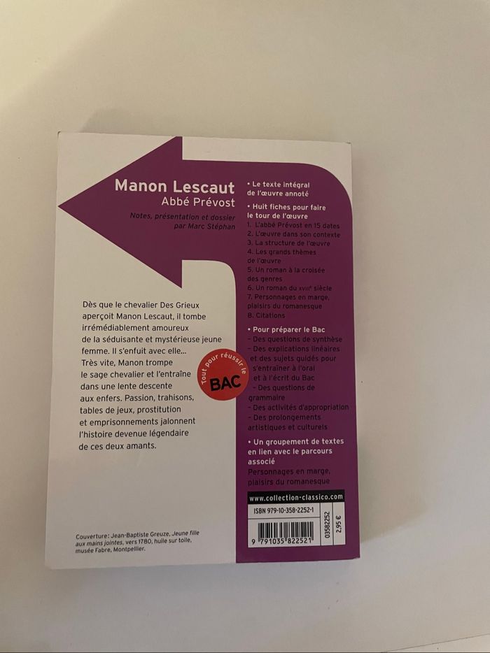 Livre Manon Lescaut - photo numéro 2