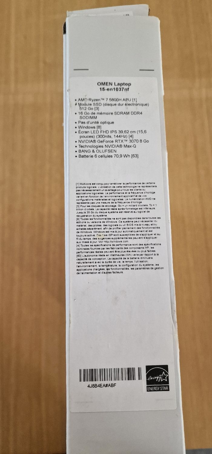 Omen laptop 15-en1037nf - photo numéro 2