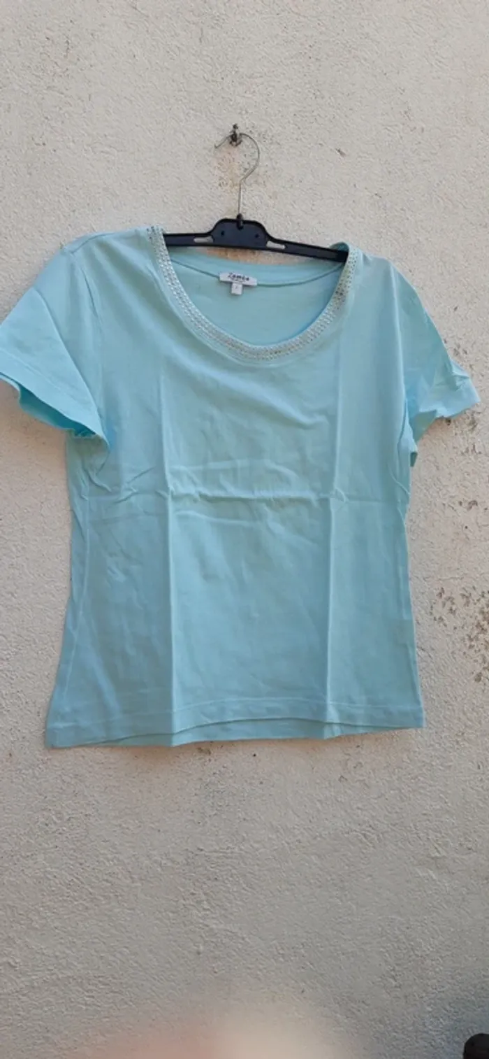 Haut bleu turquoise Taille 2 - photo numéro 2