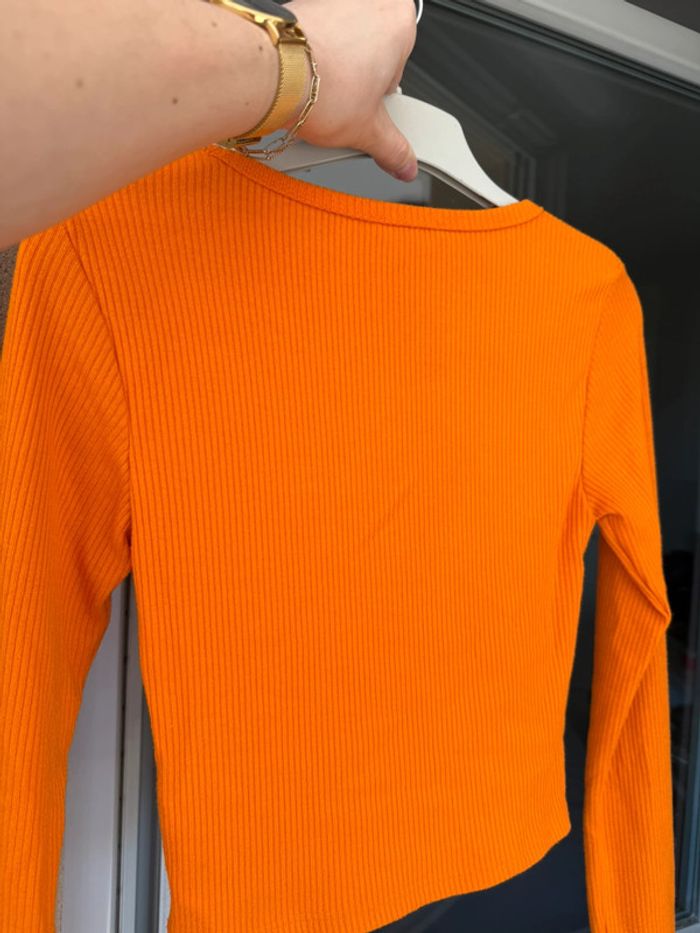 Haut manches longues orange - photo numéro 6