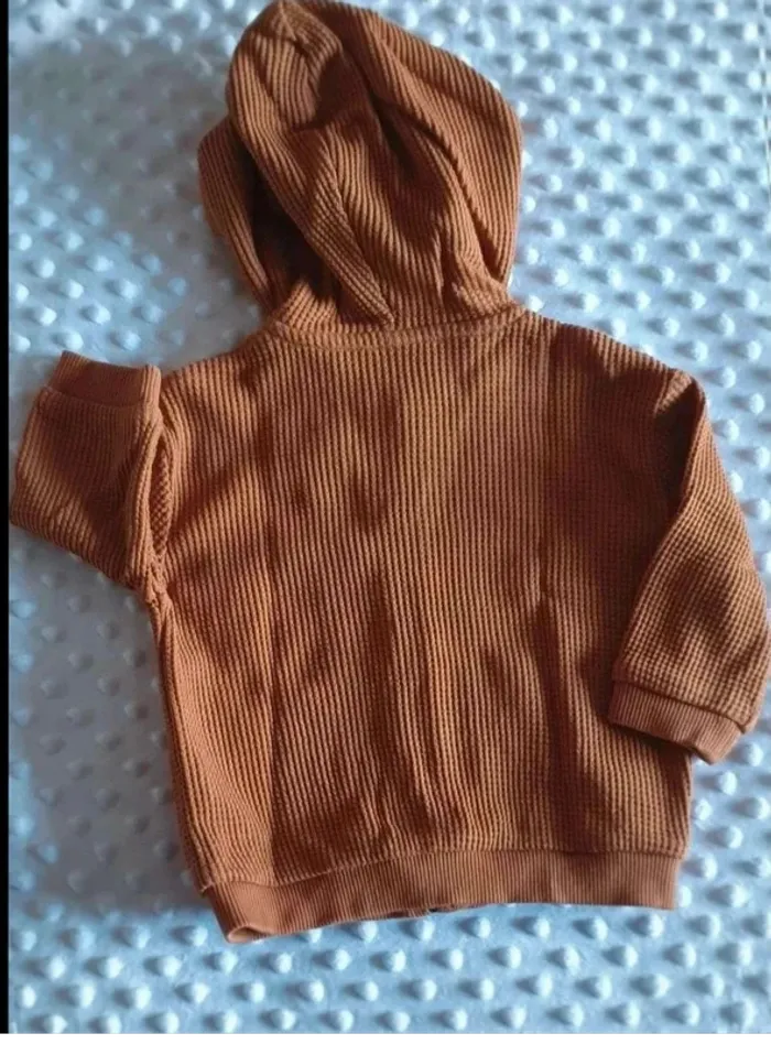 Gilet zippé à capuche 6 mois kiabi - photo numéro 2