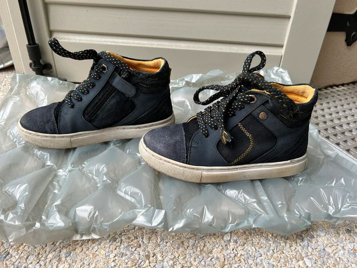 Baskets montantes cuir à lacets et fermeture éclair garçon verbaudet - photo numéro 6