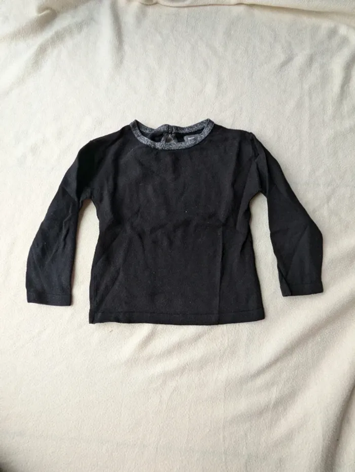 Pull noir/argenté in extenso 5 ans