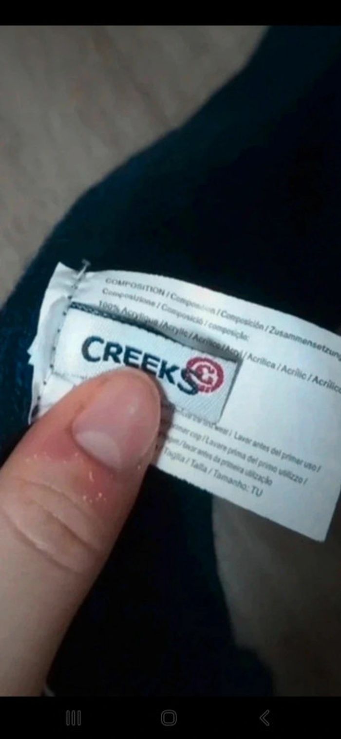 Écharpe bleue marine Creeks 👻 - photo numéro 3