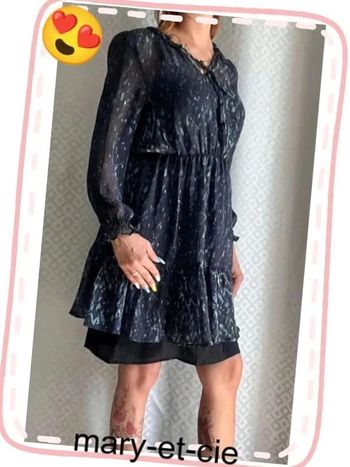 SOLDÉ - Robe courte manches longues , taille S, Deeluxe