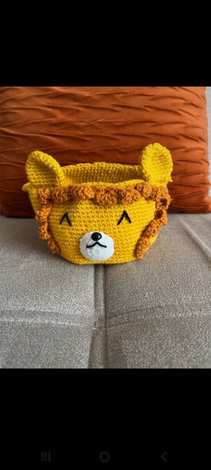 Panier petit lion 🦁 au crochet