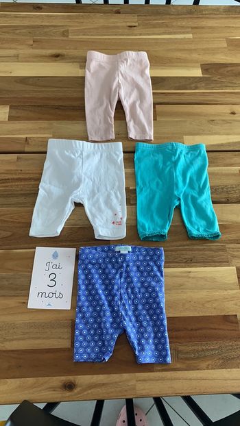 Lot de 4 leggings courts