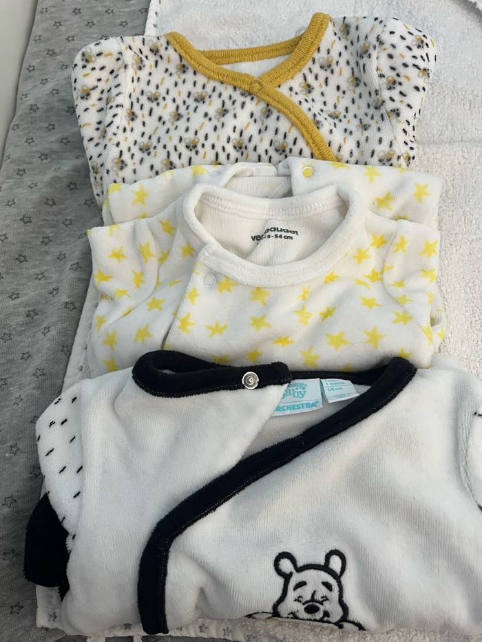 Lot de pyjama velours 1 mois