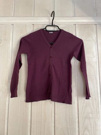 Gilet coton violet - Petit Bateau - 8ans