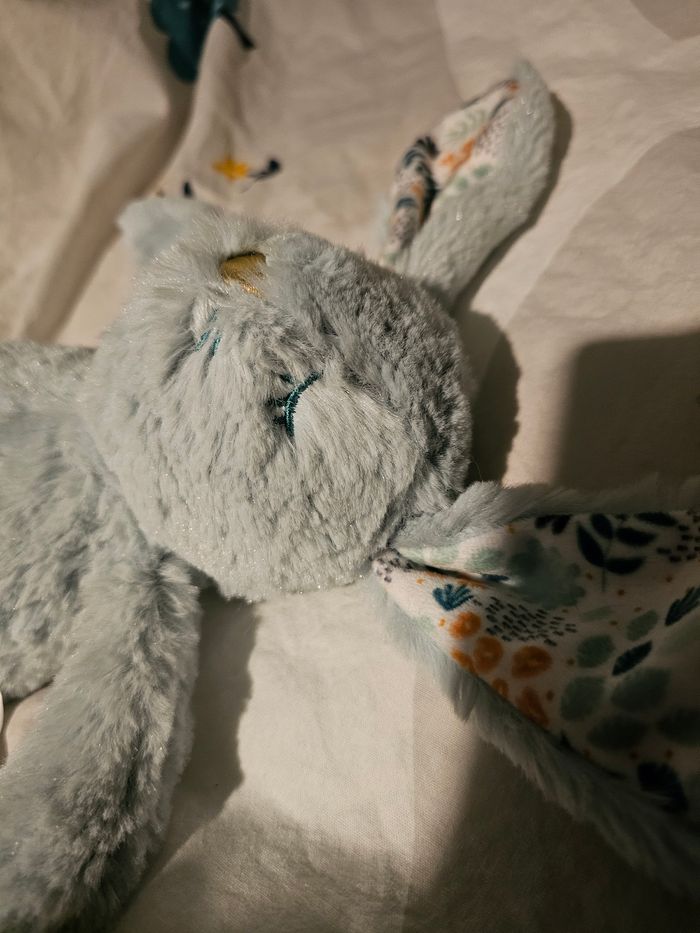 Peluche lapin bleu - photo numéro 3