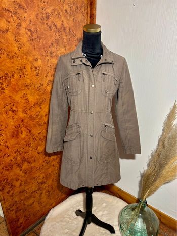 Manteau long en coton Camaïeu - Taille 36 - Élégance et confort