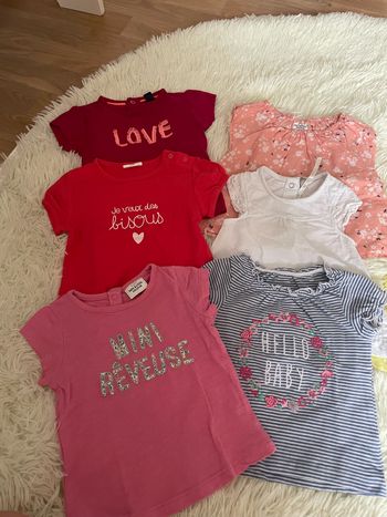 Lot t shirt fille