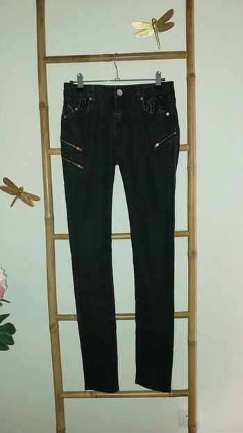 Pantalon slim Enduit noir by Morgan taille 34 tes bon état