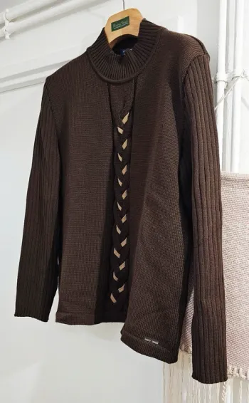 Pull Épais Torsades Laine Woolmark Saint James Taille 46