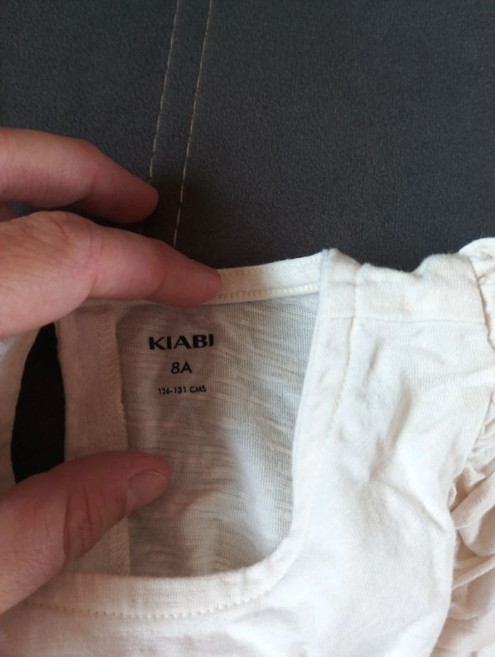 Tee shirt chemise blouse sans manche Fille 8 ans froufrou Kiabi - photo numéro 2
