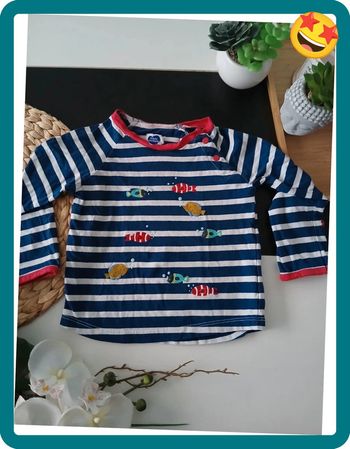 Haut garçon à rayures Taille 18 mois🌿🦁