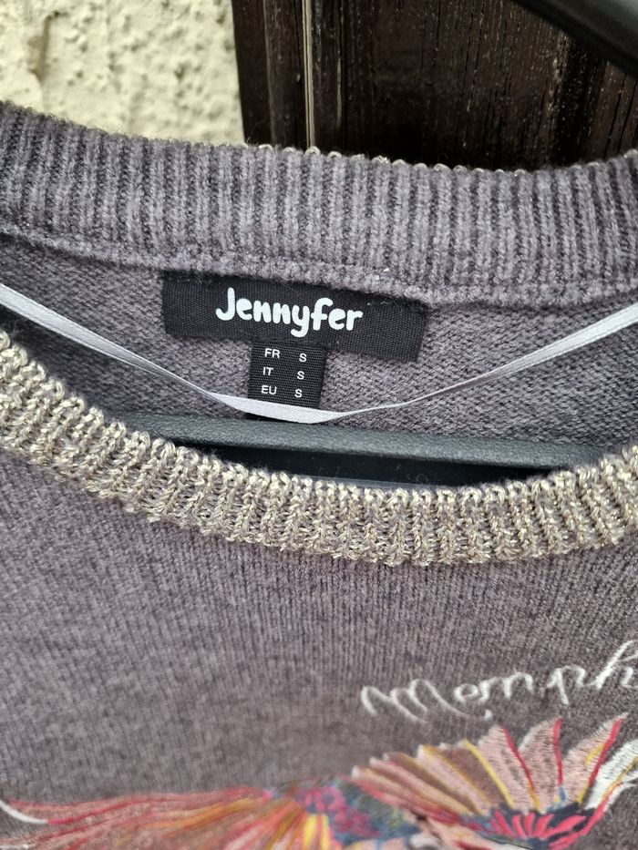 Pull jennyfer gris à motifs taille 36 - photo numéro 2