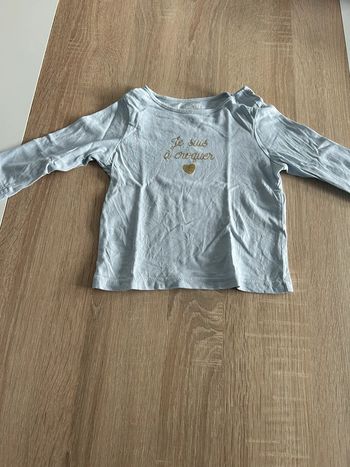 Tee shirt fille manches longues 9 mois