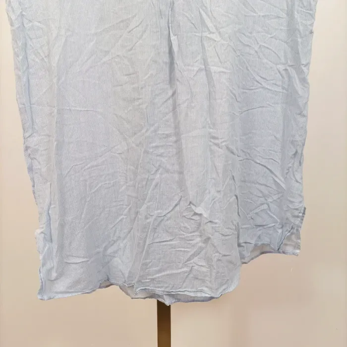 Blouse sans manches rayée bleu clair Miss Helen – col fluide – taille 42 estimée A1008 - photo numéro 5