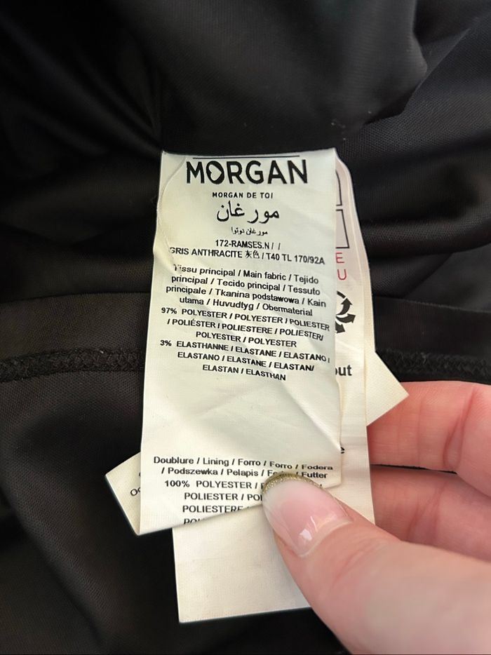 Robe grise et noire à manches courtes Morgan taille 40 jamais portée - photo numéro 10