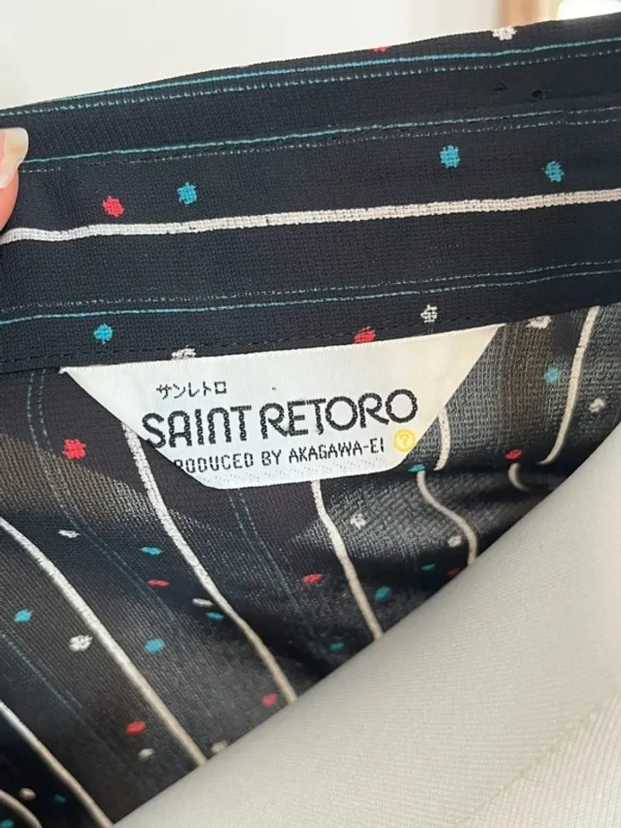 Chemise rayée noire vintage japonais - photo numéro 6