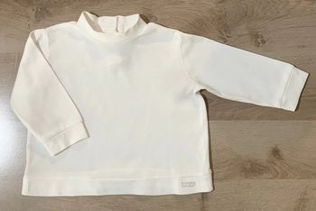 Col roulé t shirt Zara neuf écru 18/24 mois mixte forme sweat