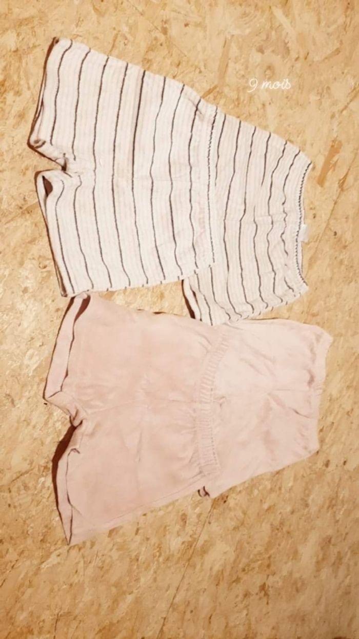 Lot de shorts 9 mois fille