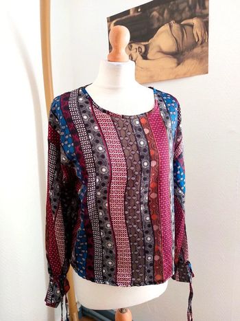 Blouse manches longue style bohème