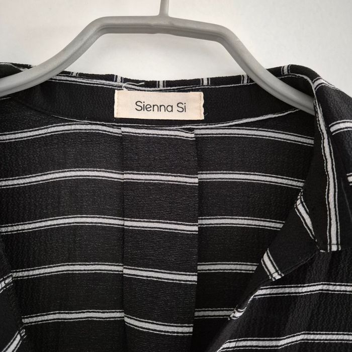 Chemise à rayures noir et blanc - Sienna Si - Taille S : 36 - 38 - photo numéro 2