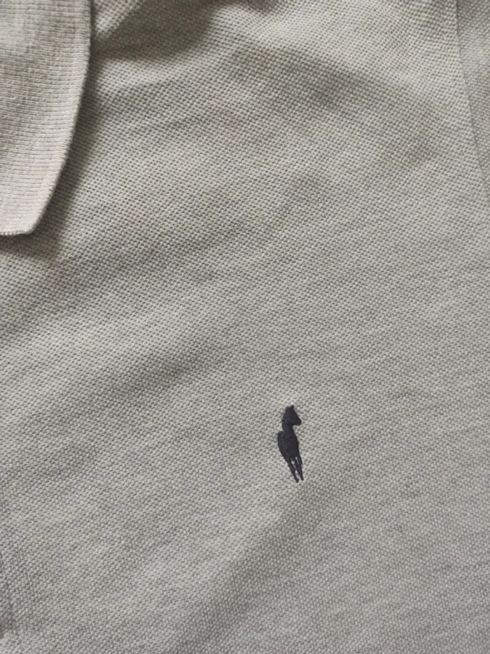 Polo manches courtes gris logo brodé bleu marine taille XL Gentleman Farmer - photo numéro 4