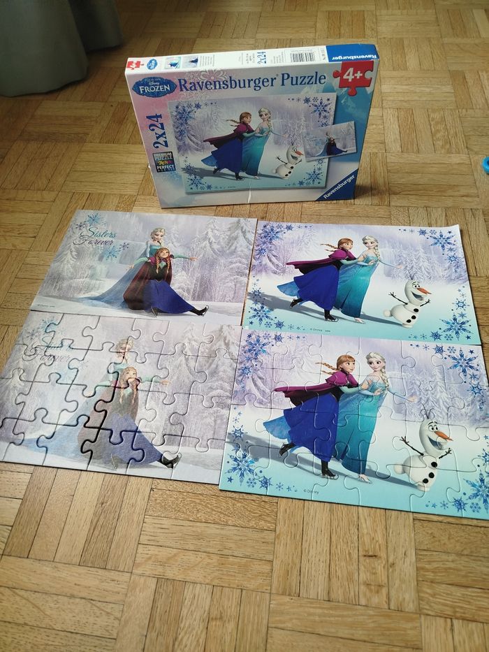 Puzzle reine de neige 2*24 ravensburger - photo numéro 6