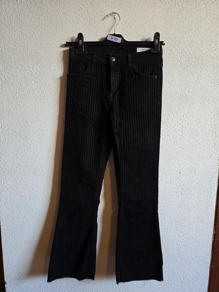 Pantalon rayures velours flare