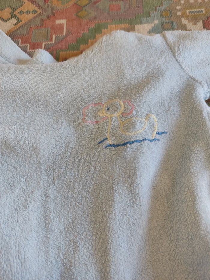 Pyjama éponge bleu ciel 3 mois - photo numéro 2