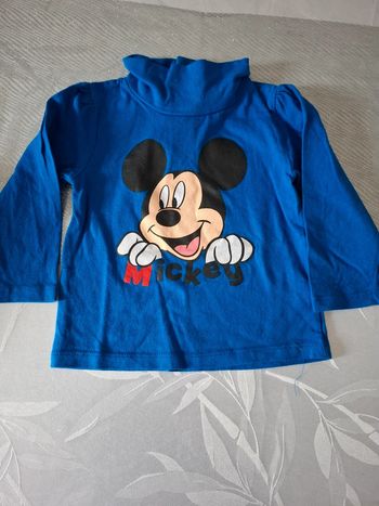 Tee shirt col roule Mickey 9 mois