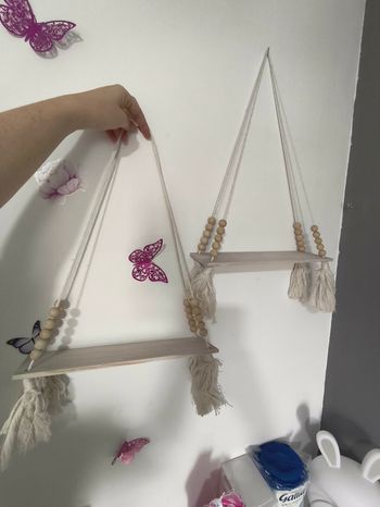 Lot 2 étagères murales bohème