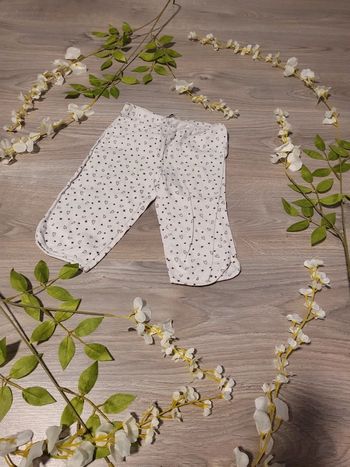 Legging tex fille blanc avec des cœurs 3 / 4 ans