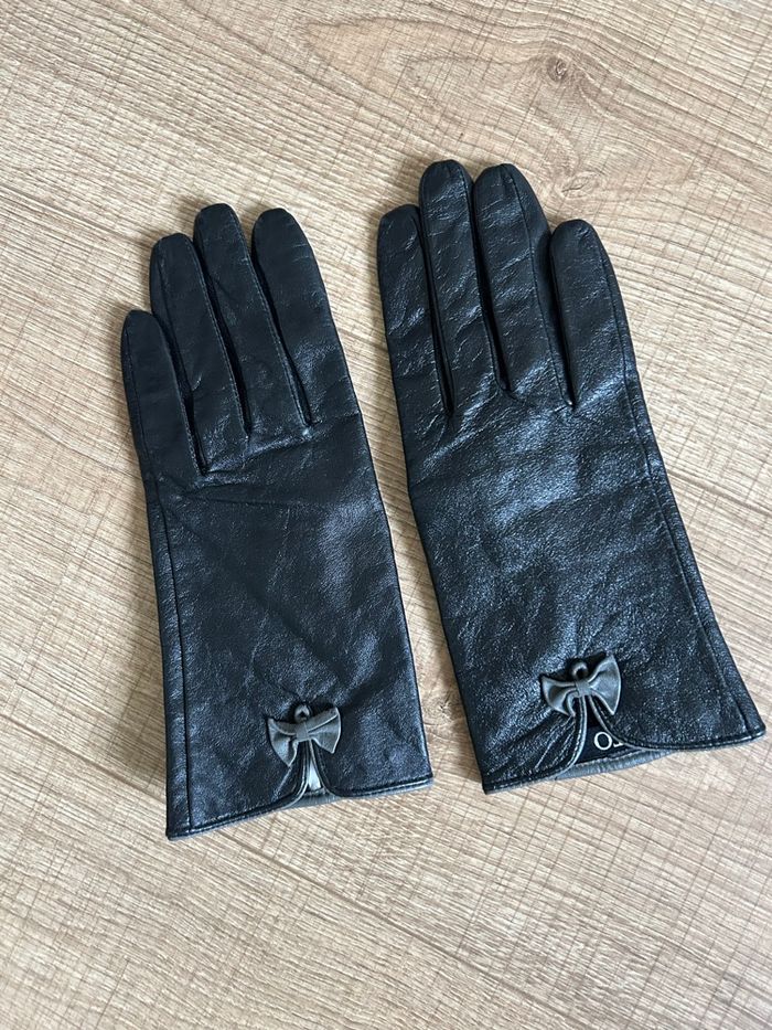 Gants noirs en cuir Texto taille L/XL TBE