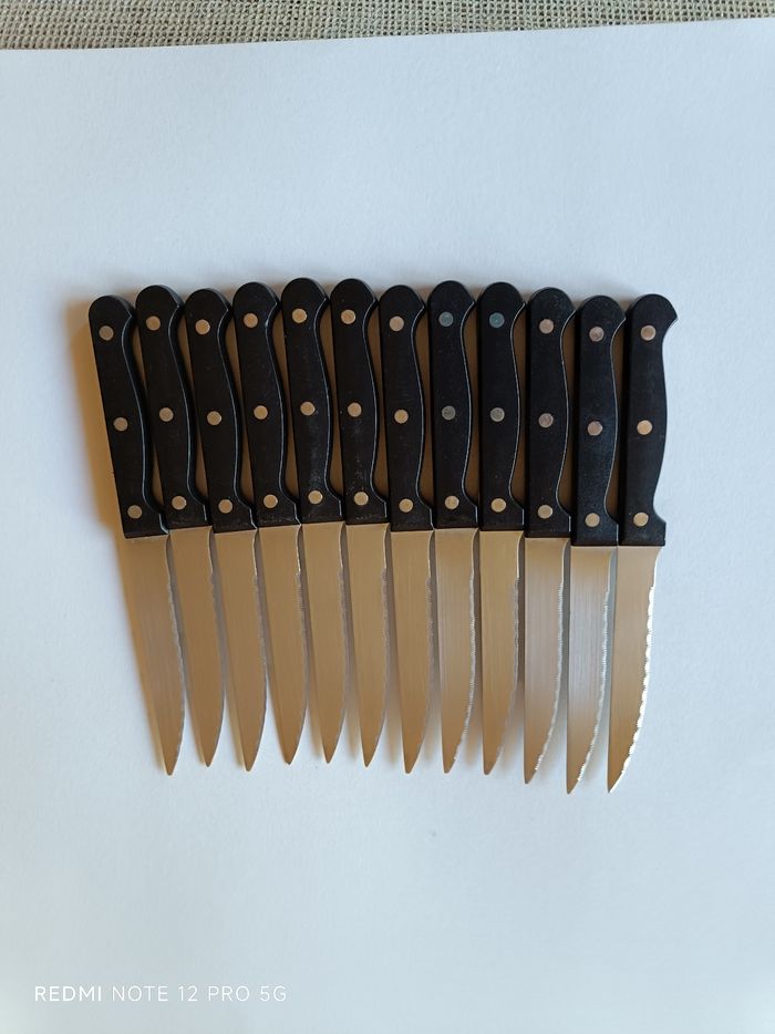 Couteaux à dents ikéa manches noir x 12 - photo numéro 6