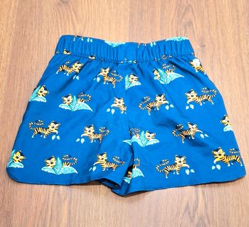 Short de bain bébé enfant Nabaiji Decathlon bleu foncé imprimé tigres 🐅