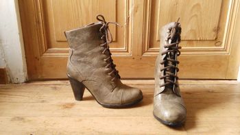 Bottines beige kaki Savannah