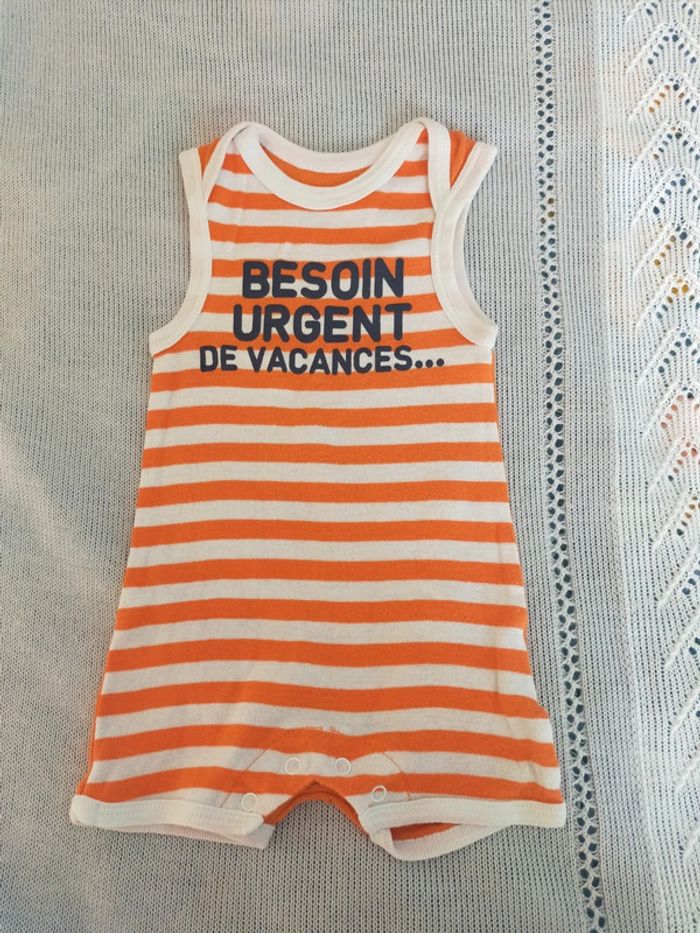 Barboteuse sans manches 3 mois