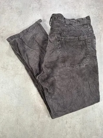 Pantalon Vintage En Velours Côtelé / Corduroy lands end gris fonce corduroy coupe droite taille 36