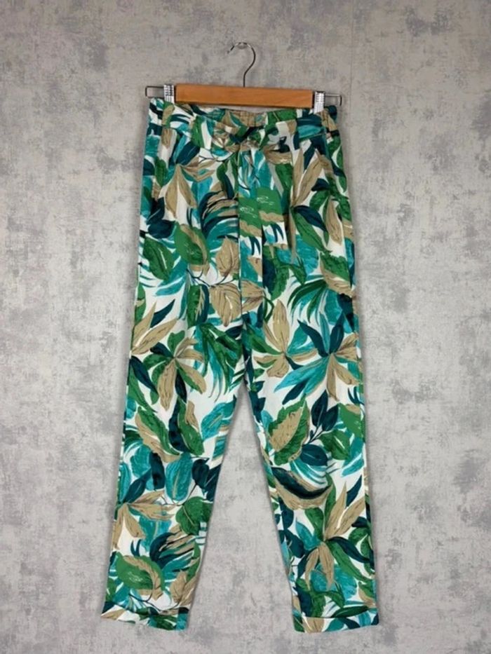 🌸 Pantalon à motif feuilles Emma Ella Taille 36/S 🌸