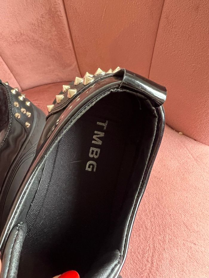 👉 Baskets noires à clous TMBG – Taille 42 – Style rock chic 🖤 - photo numéro 4