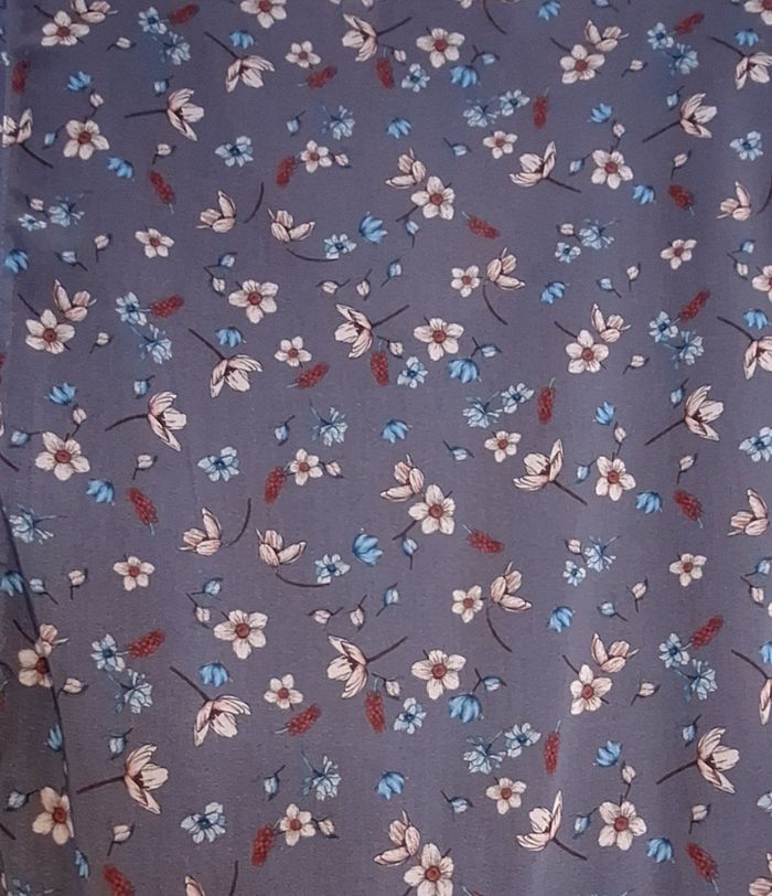 Robe grande taille en voile fleuri,  doublée - photo numéro 6