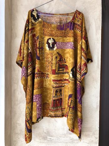 Blouse oversize fuite à motifs vintage 46/48