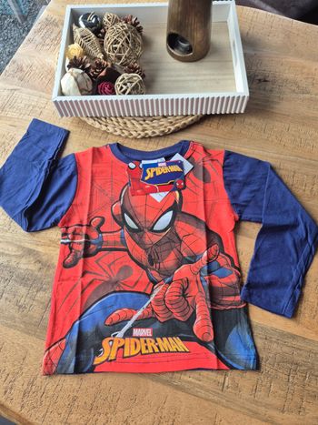 Tee-shirt Garçon Spiderman Bleu Marine 4 ans
